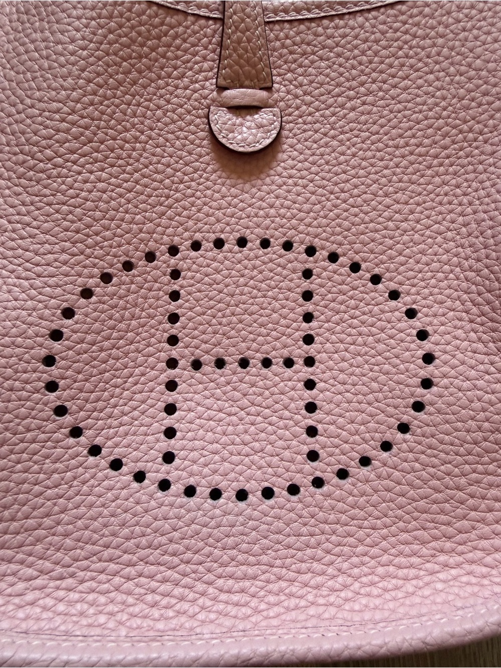Hermes Evelyne Style Leather Crossbody Bag Sakura Pink designer luxury fashion - Picture 2 of 8